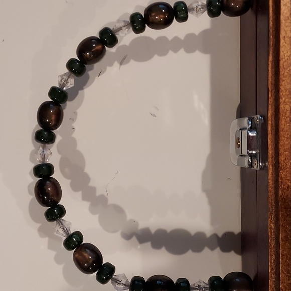 NWOT Women's Wooden Box Painted Handbag W/Shoulder Strap - Picture 3 of 16